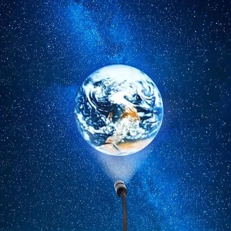 Galaxy Earth Rotating Night Lamp - USB LED Projection Light for Home Decor