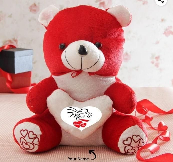 Cute Love Quote Teddy Bear with Heart - Romantic Soft Toy Gift for Couples & Girls
