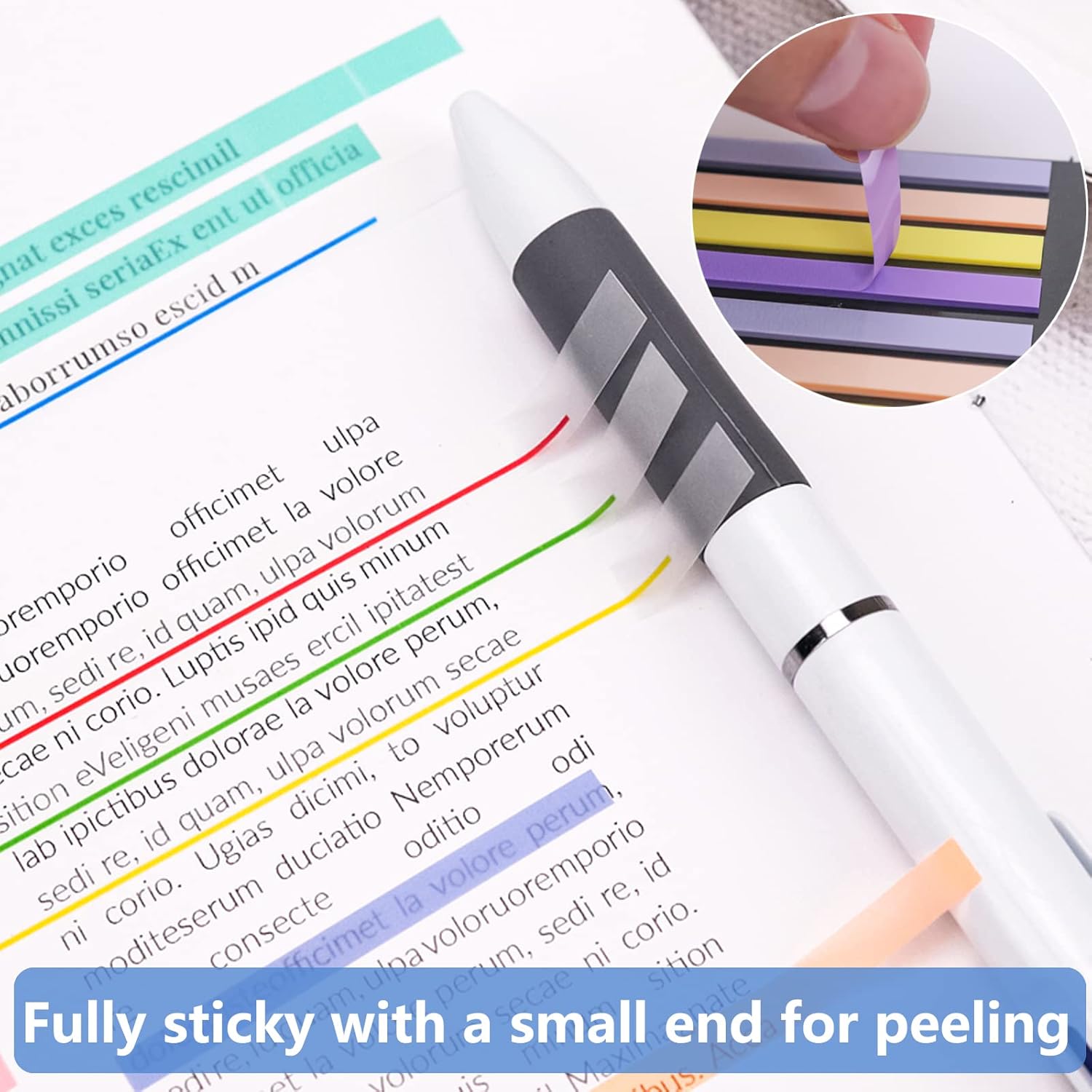Translucent Highlight Strips – 160pc Aesthetic Page Tabs