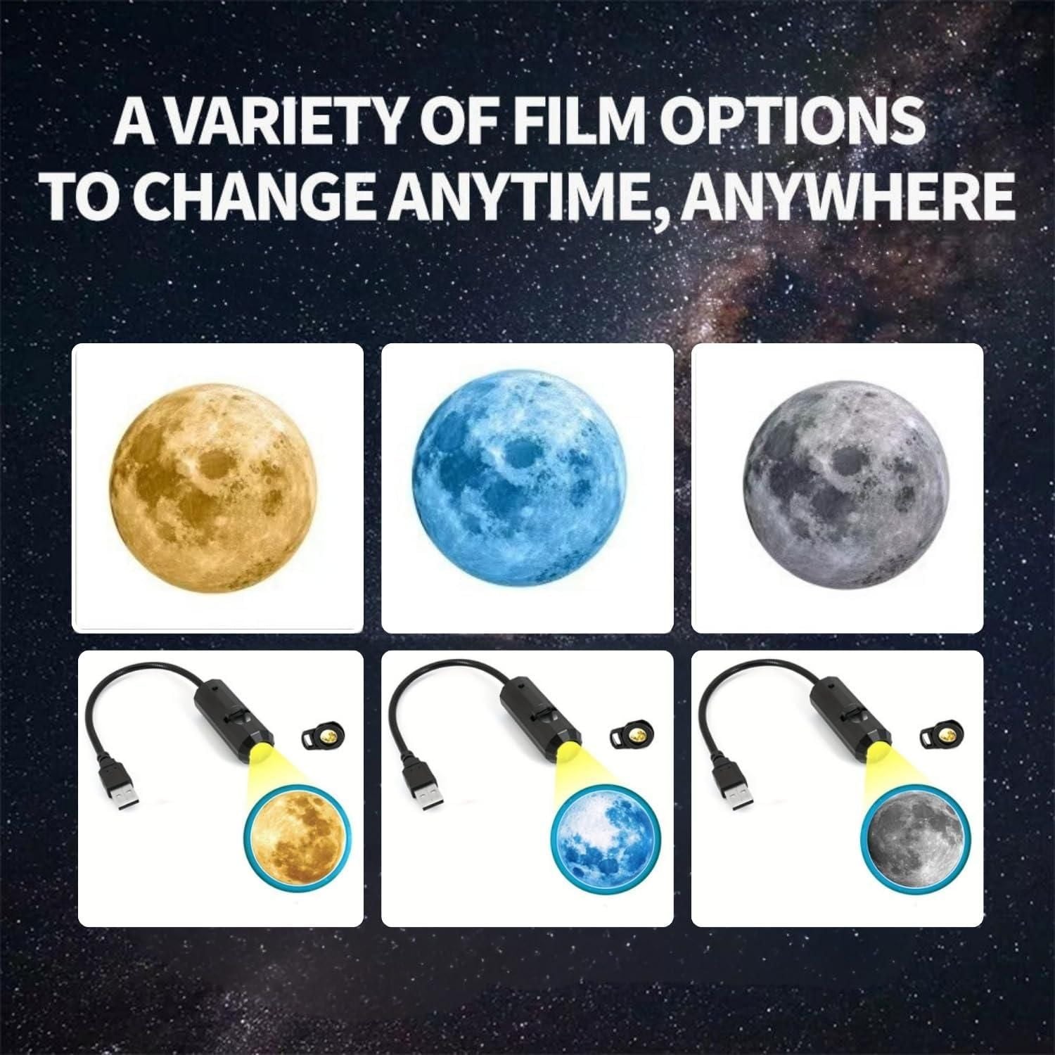 Galaxy Earth Rotating Night Lamp - USB LED Projection Light for Home Decor