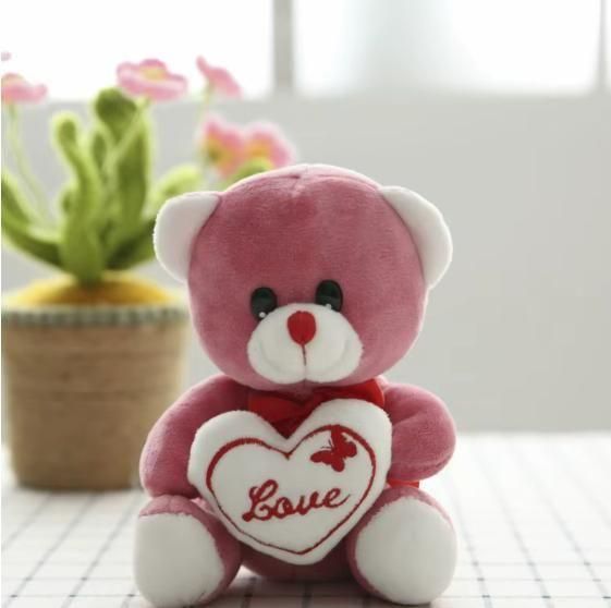 Cute Love Quote Teddy Bear with Heart - Romantic Soft Toy Gift for Couples & Girls
