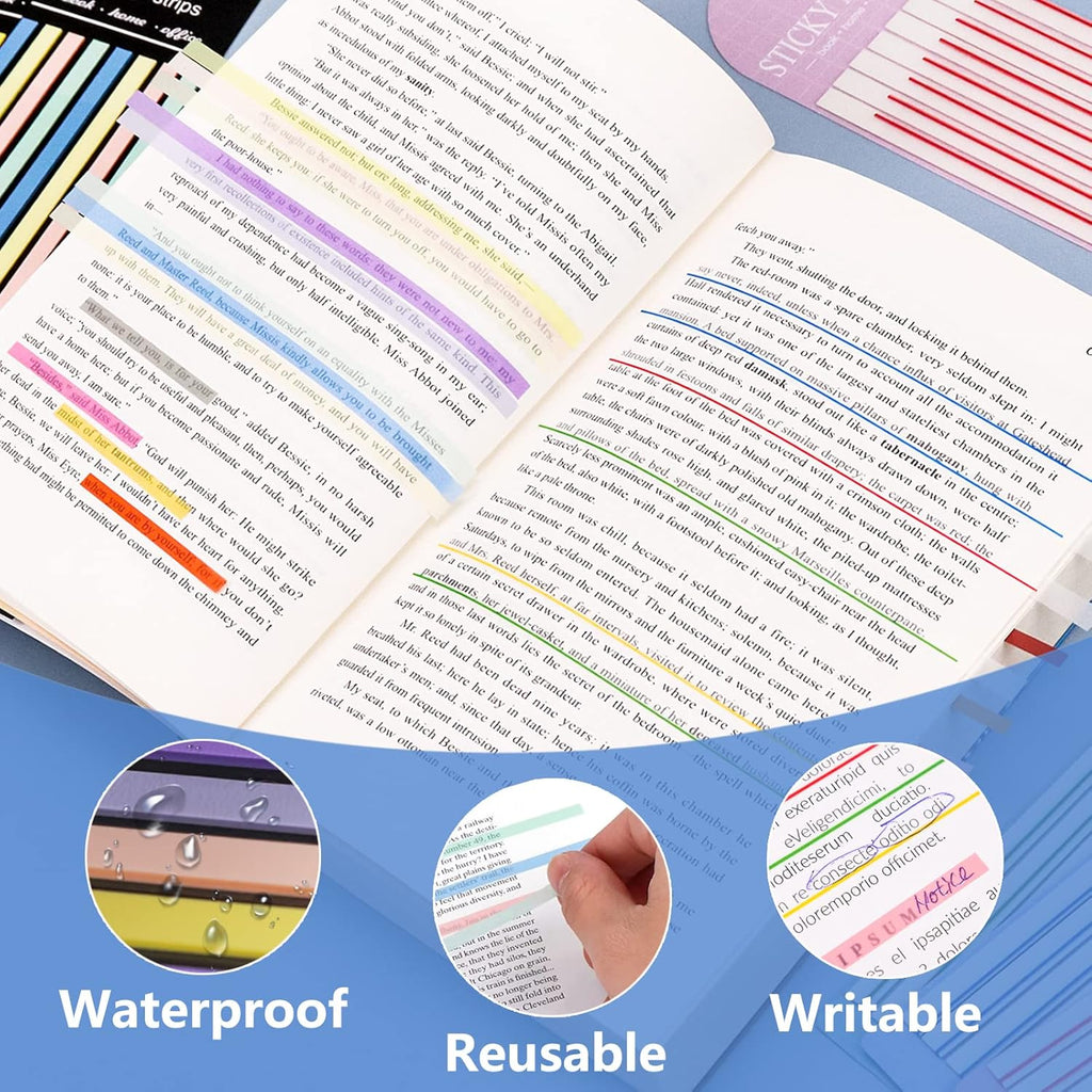Translucent Highlight Strips – 160pc Aesthetic Page Tabs