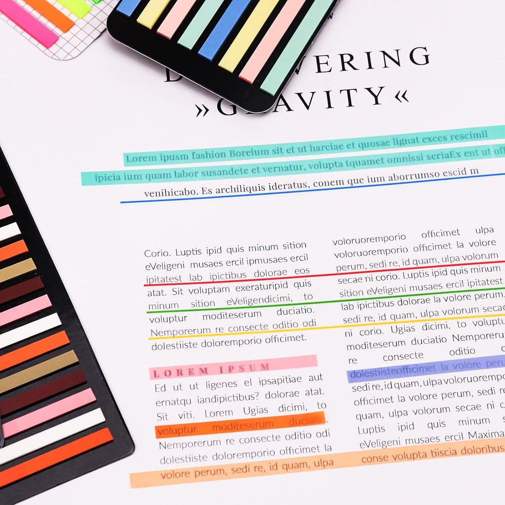 Translucent Highlight Strips – 160pc Aesthetic Page Tabs