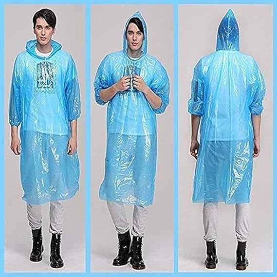Unisex Plastic (10 pcs Disposable Raincoat)