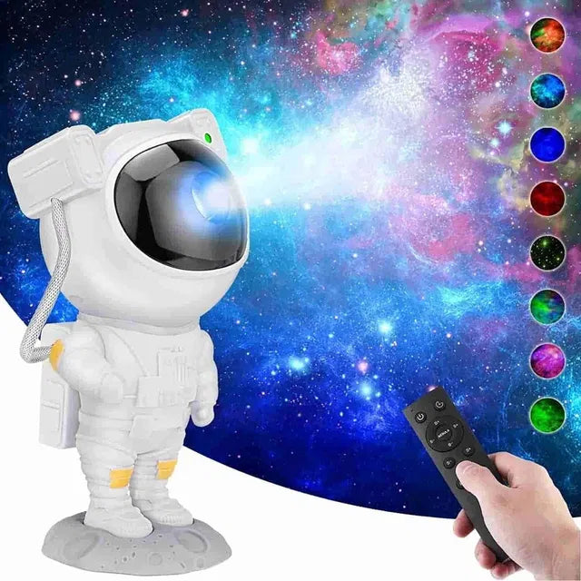 Astronaut Galaxy Projector – 360° Rotating Star Projector with Remote Control
